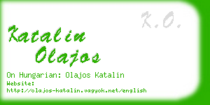 katalin olajos business card